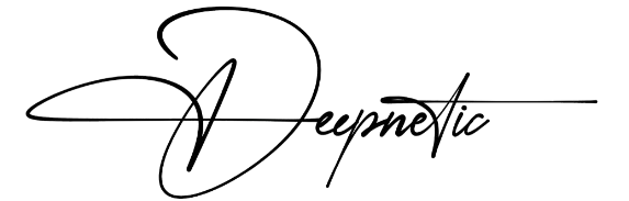 Eine handgeschriebene Signatur vom Team von Deepnetic.